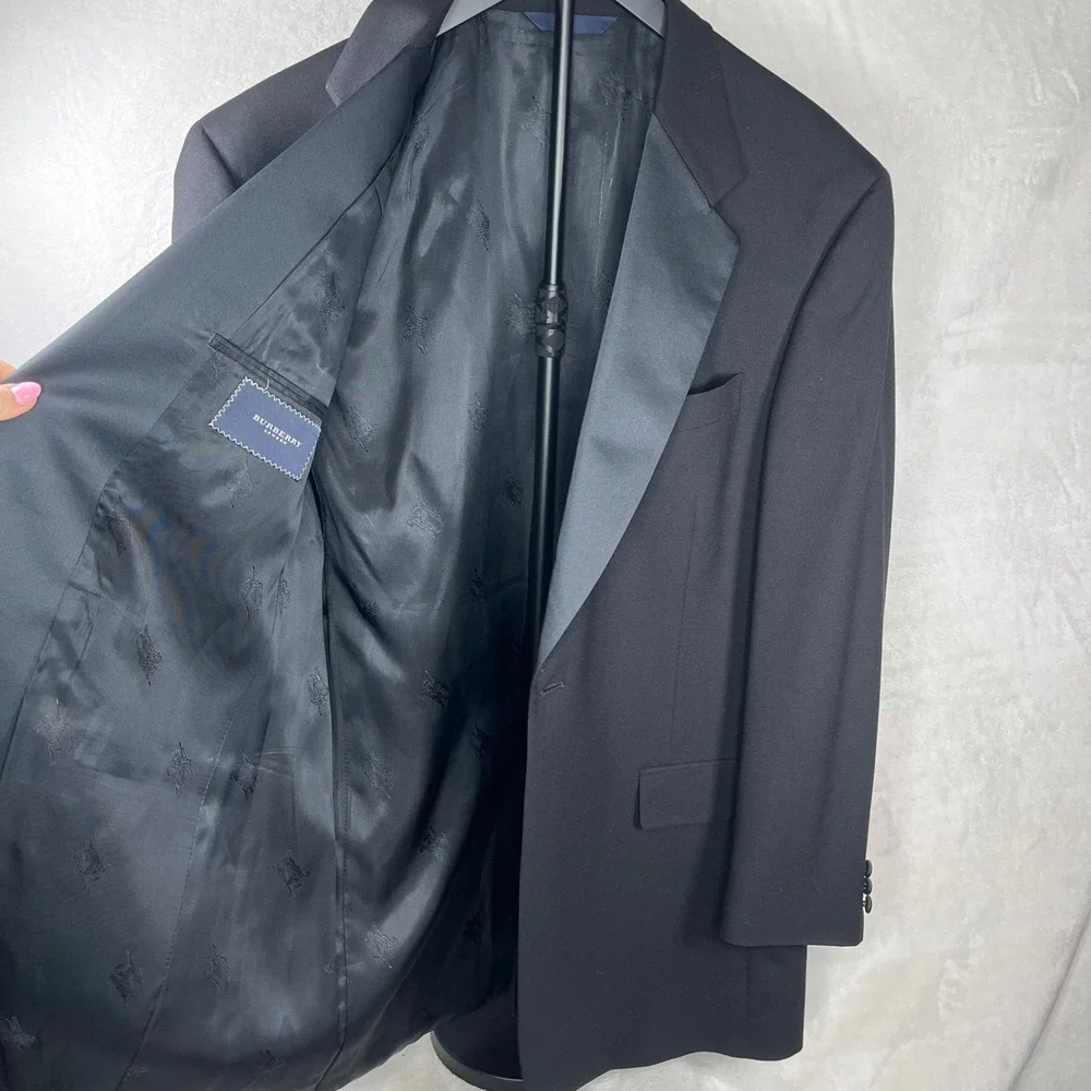 Burberry London Men's Black Wool‎ Tuxedo Jacket Formal Evening Wear 43L